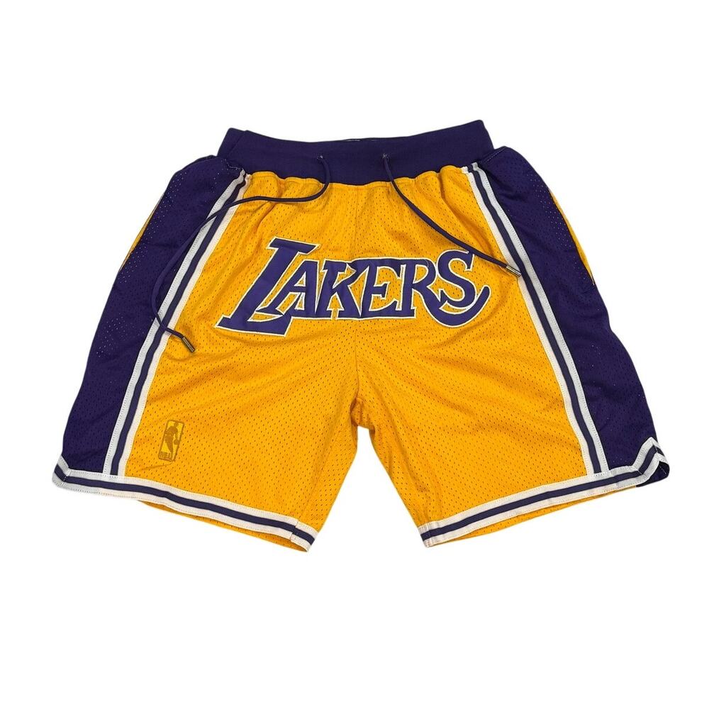Just Don x Mitchell & Ness Lakers 1996-97 NBA Shorts Made USA Men Size M EUC